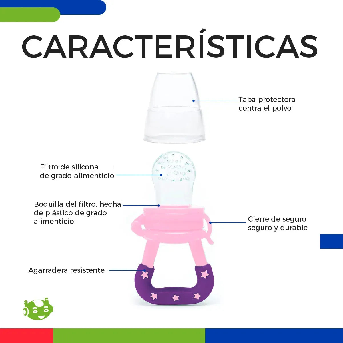Chupete Para Nenes Fruta Comida Suave Silicona Multifuncional